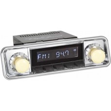Retrosound Laguna Motor 1A Black Hooded Classic Spindle Style Radio with Aux In