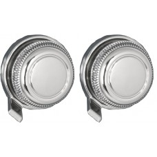 Chrome Metal Large Front and Large Chrome Lugged Rear Knob Set #03 #73