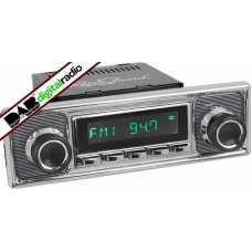 San Diego Classic DAB Car Radio Chrome Pinstripe Classic Radio with Bluetooth USB